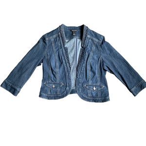 White House Black Market Blue Jean Jacket